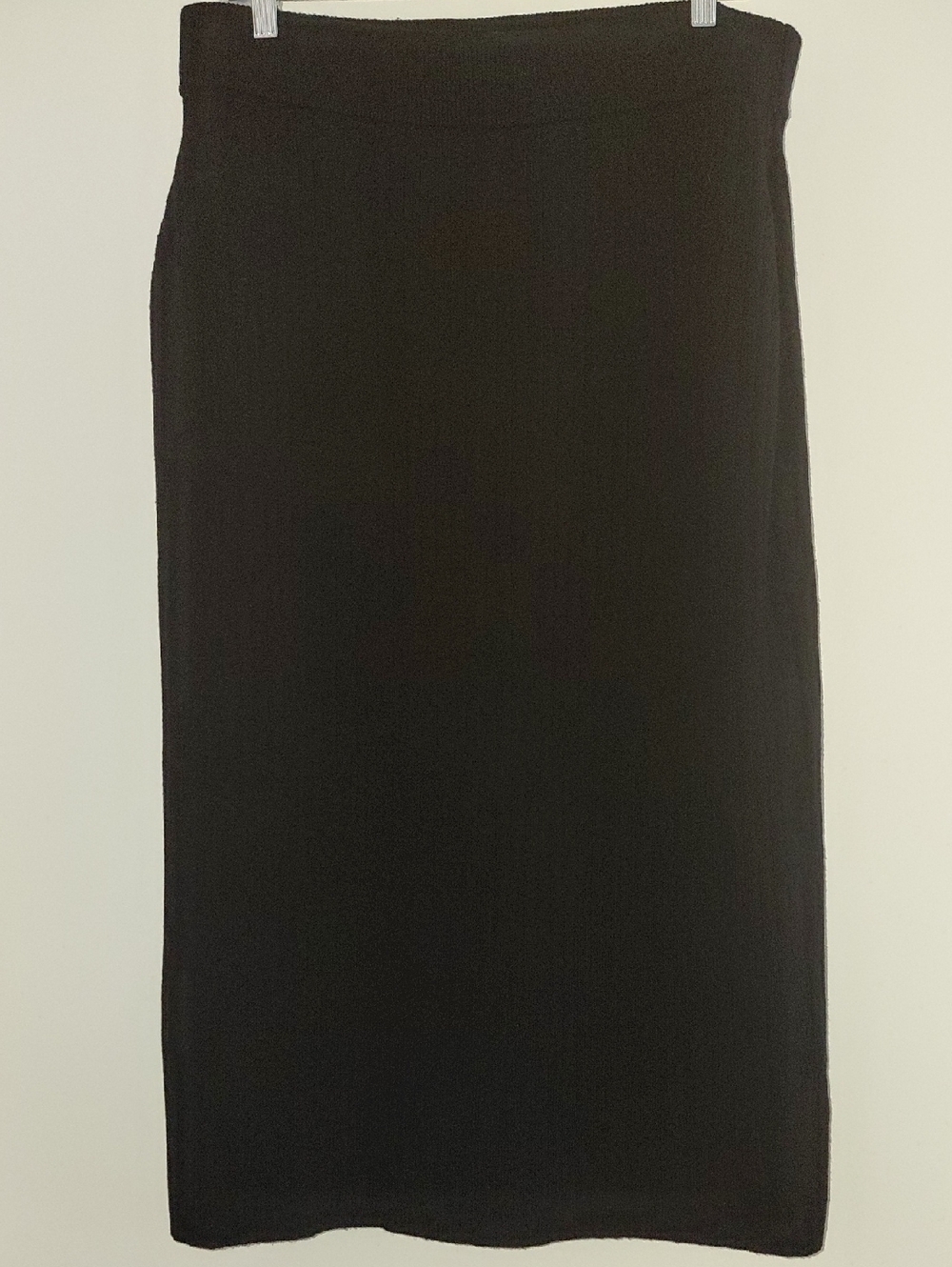 Anthropology Sleek Black Midi Pencil Skirt.